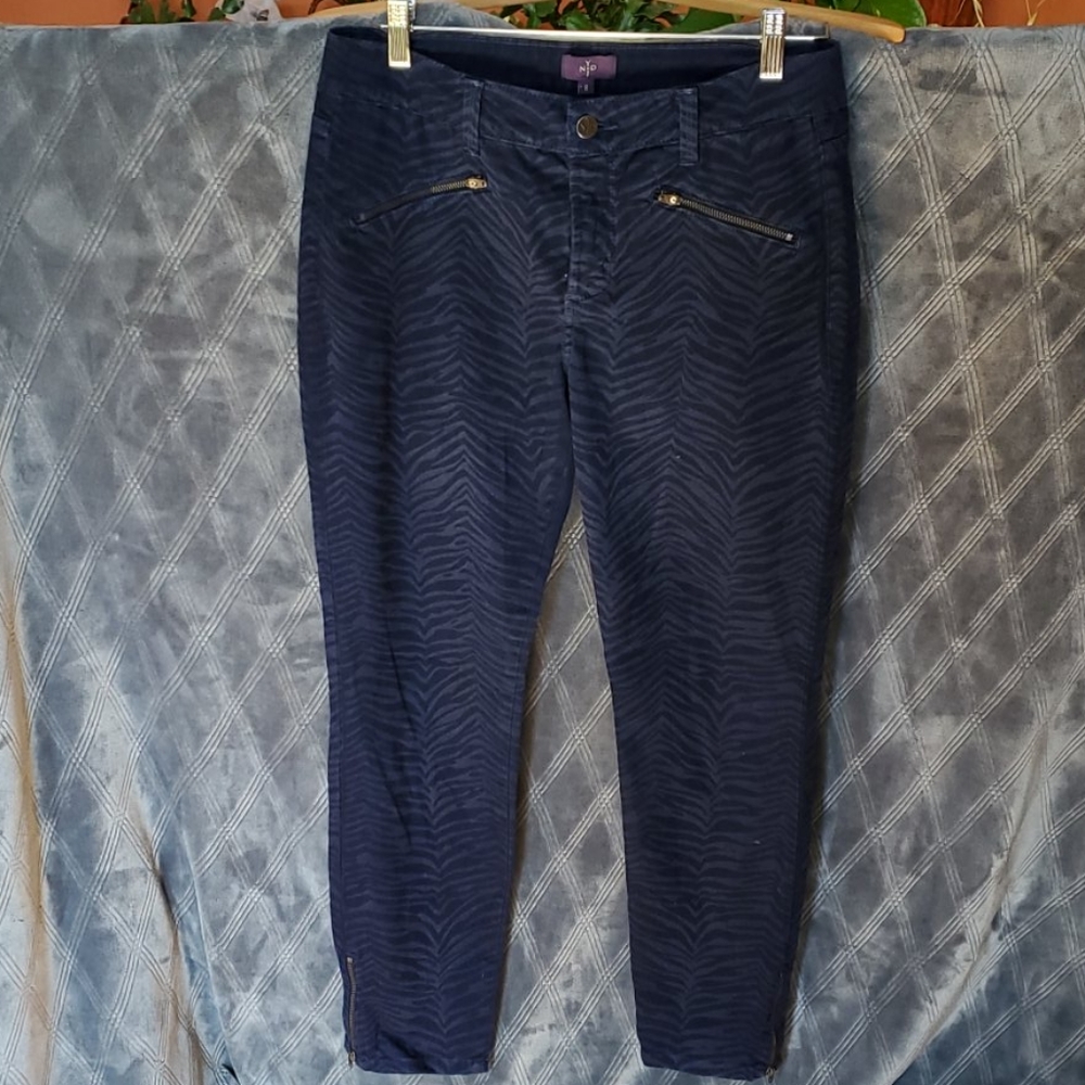 YNDJ deep blue print jean